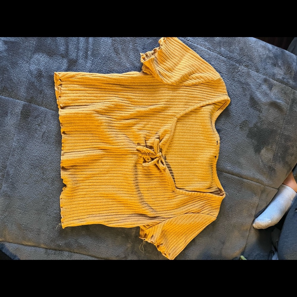 yellow crop top
